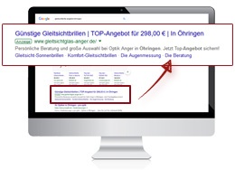 Beispiel 1für klassischer Suchtreffer auf Desktop